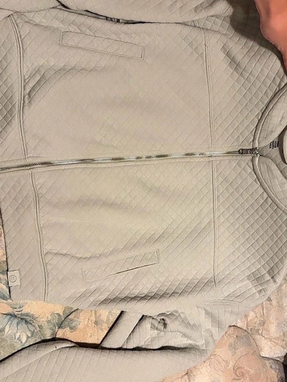 Gilly Hicks Quilted Fleece Bomber Jacket Green